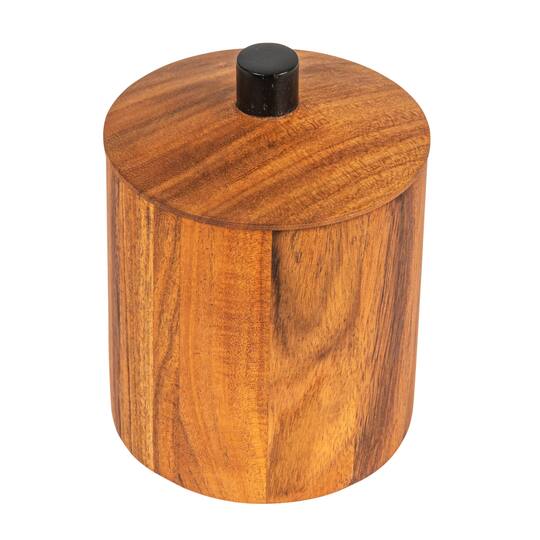 Hello Honey® 6.5" Natural Compact Acacia Wood Canister with Handle